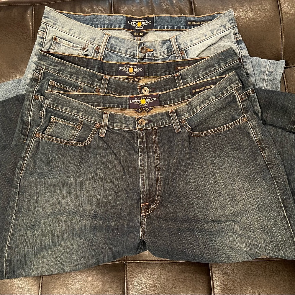 Mens Lucky Brand Jeans Style 181 Relaxed Straight 38x30